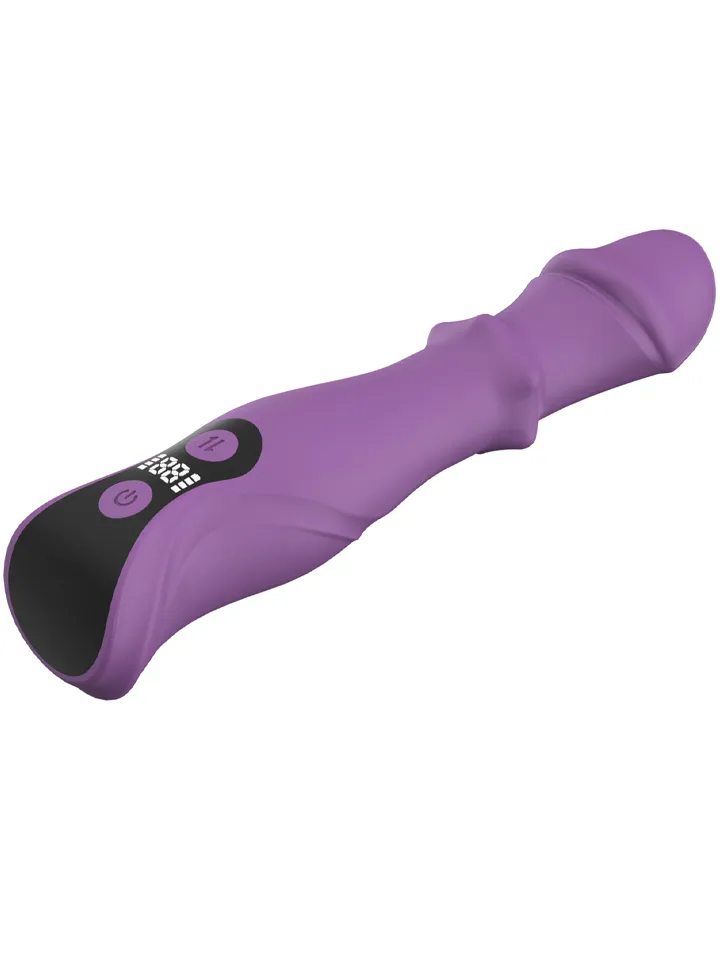 3-in-1 Vibrating Dildo With LCD Display - Vibrating dildo 3