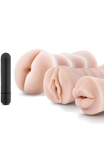 3-pack Vibrating Stroker Kit - Masturbator pack 2