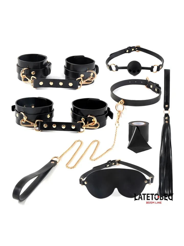 8-pcs Bondage Kit With Storage Bag - Bondage kit 2 [full]