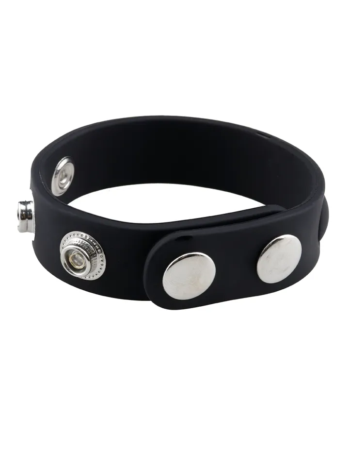 Adjustable Silicone Cock Ring Black - Cock ring 2 [full]