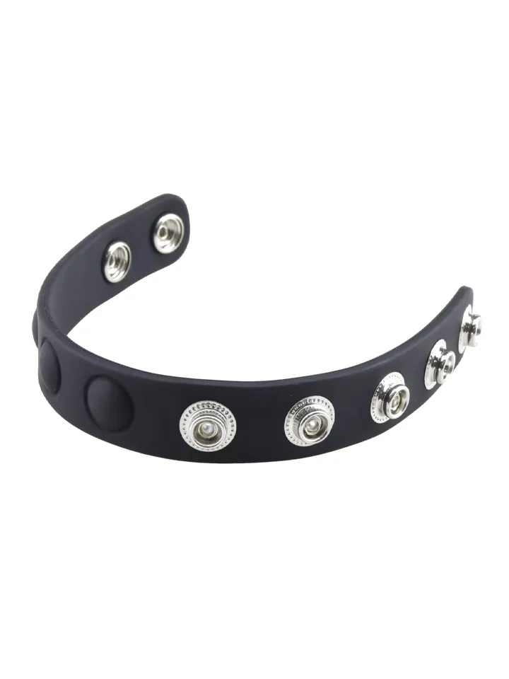 Adjustable Silicone Cock Ring Black - Cock ring 3 [full]