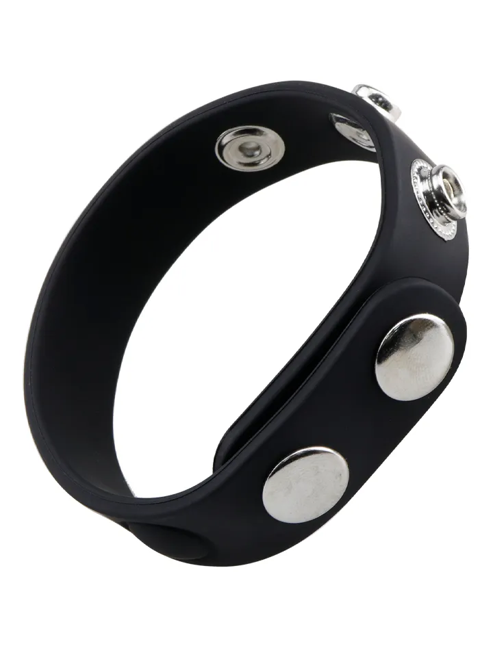 Adjustable Silicone Cock Ring Black - Cock ring 4 [full]