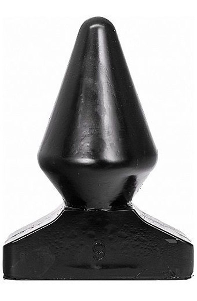 All Black Vinyl Anal Plug 18,5 cm - Extra girthy anal plug 1
