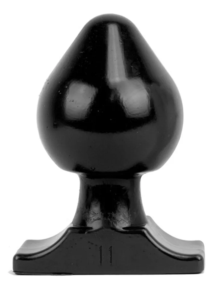 All Black Vinyl Anal Plug 19 cm - Extra girthy anal plug 1 [full]