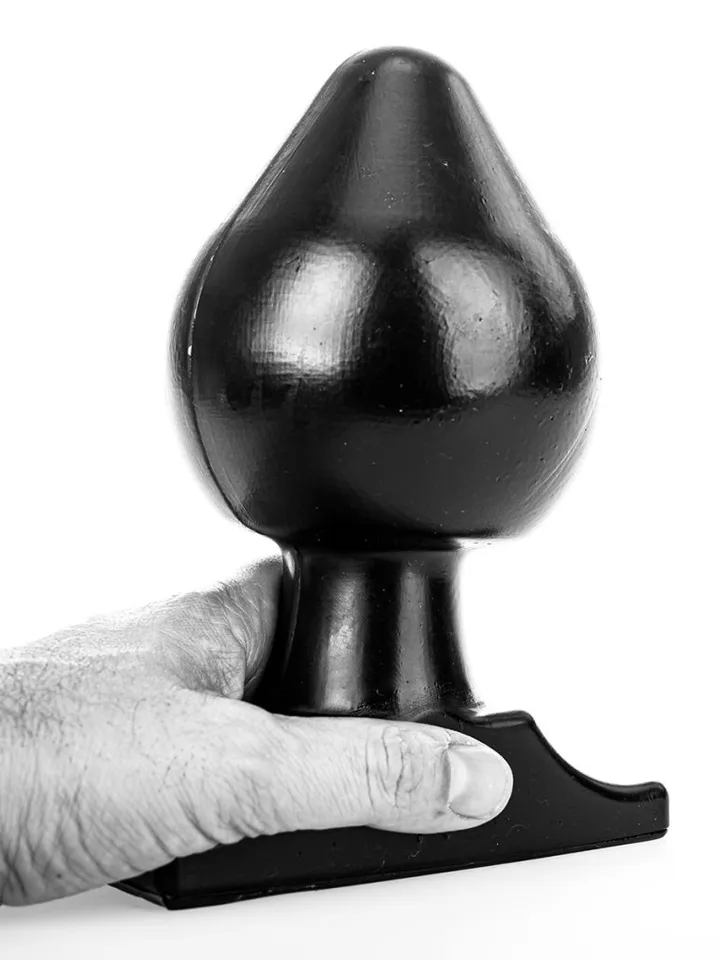 All Black Vinyl Anal Plug 19 cm - Extra girthy anal plug 2 [full]