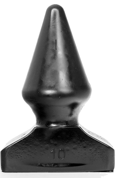 All Black Vinyl Anal Plug 20,5 cm - Extra girthy anal plug 1