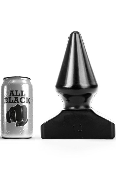 All Black Vinyl Anal Plug 20,5 cm - Extra girthy anal plug 2