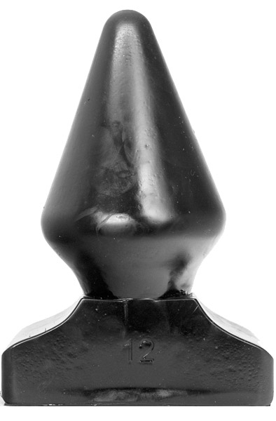 All Black Vinyl Anal Plug 23 cm - Extra girthy anal plug 1