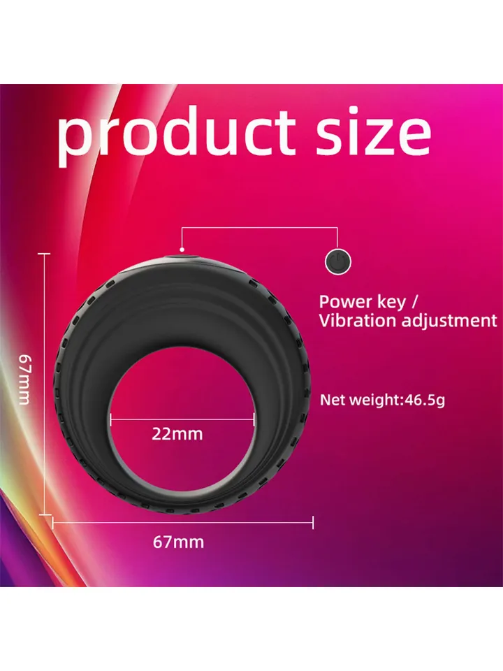App-Controlled Vibrating Cock Ring - App-controlled Penis Ring 4 [full]
