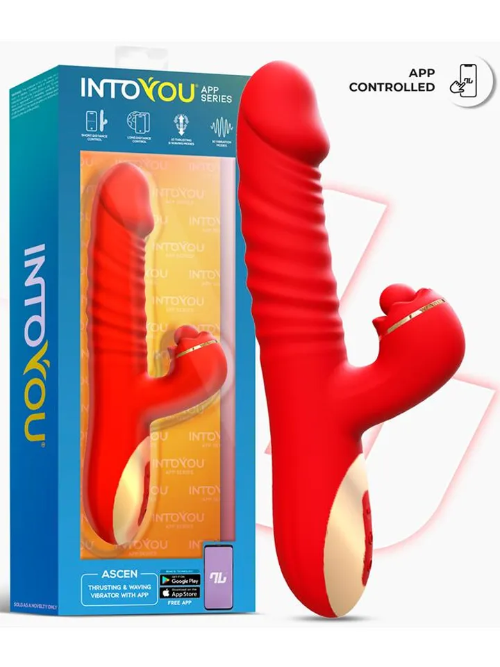 Ascen Thrusting & Waving Vibe With App - App-controlled rabbitvibrator 5