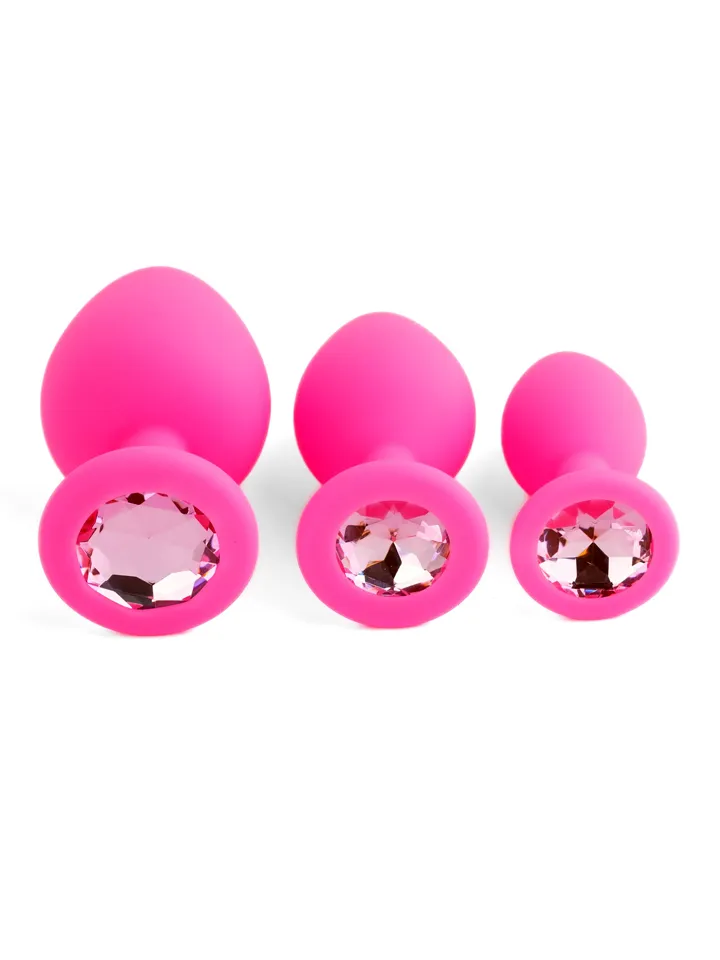 B-Series Silicone Plug Set Pink - Anal plug set 2 [full]
