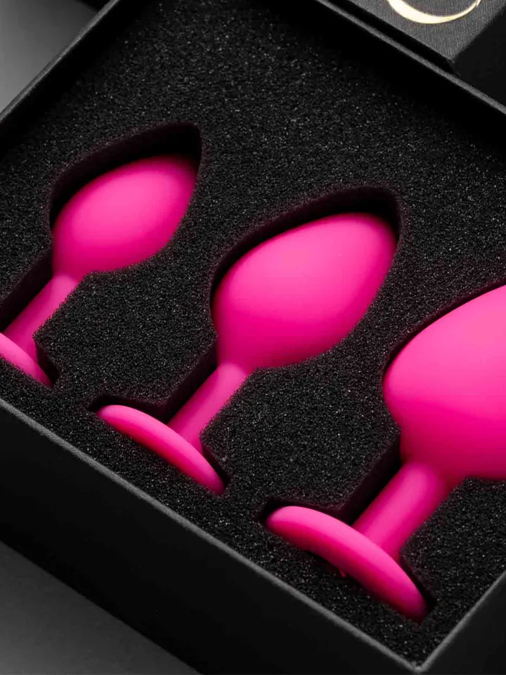 B-Series Silicone Plug Set Pink - Anal plug set 3 [full]