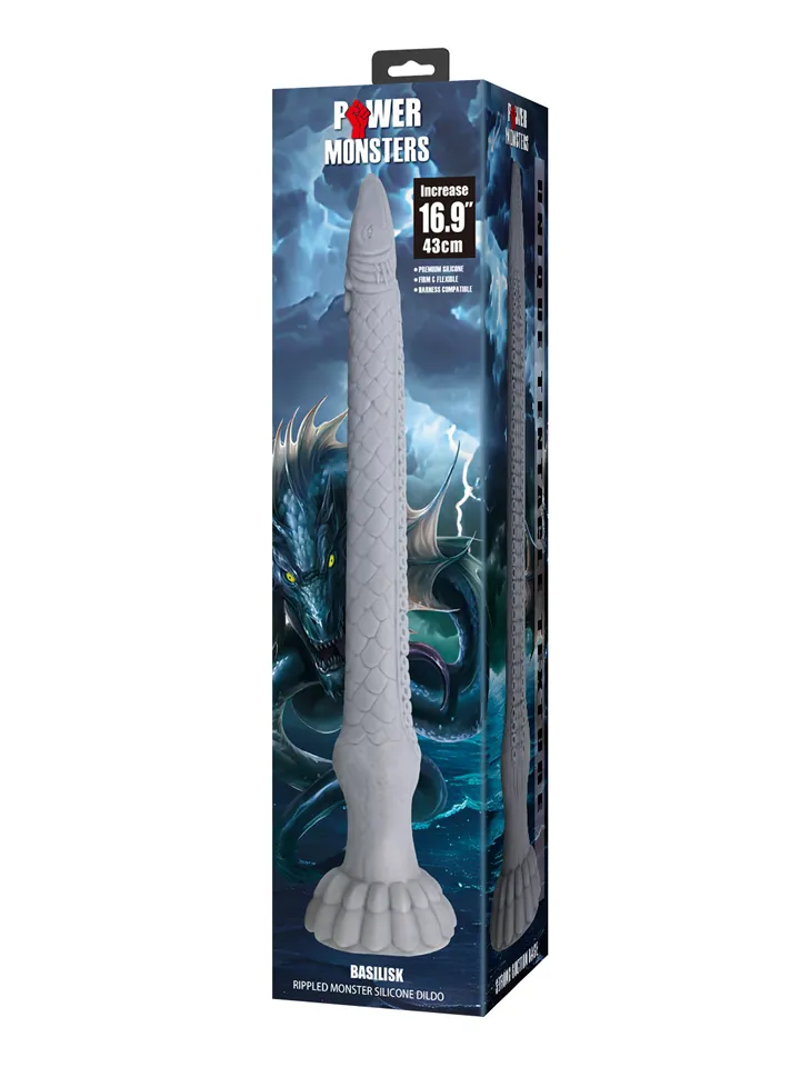 Basilisk Rippled Monster Silicone Dildo 43 cm - Extra long anal dildo 3 [full]