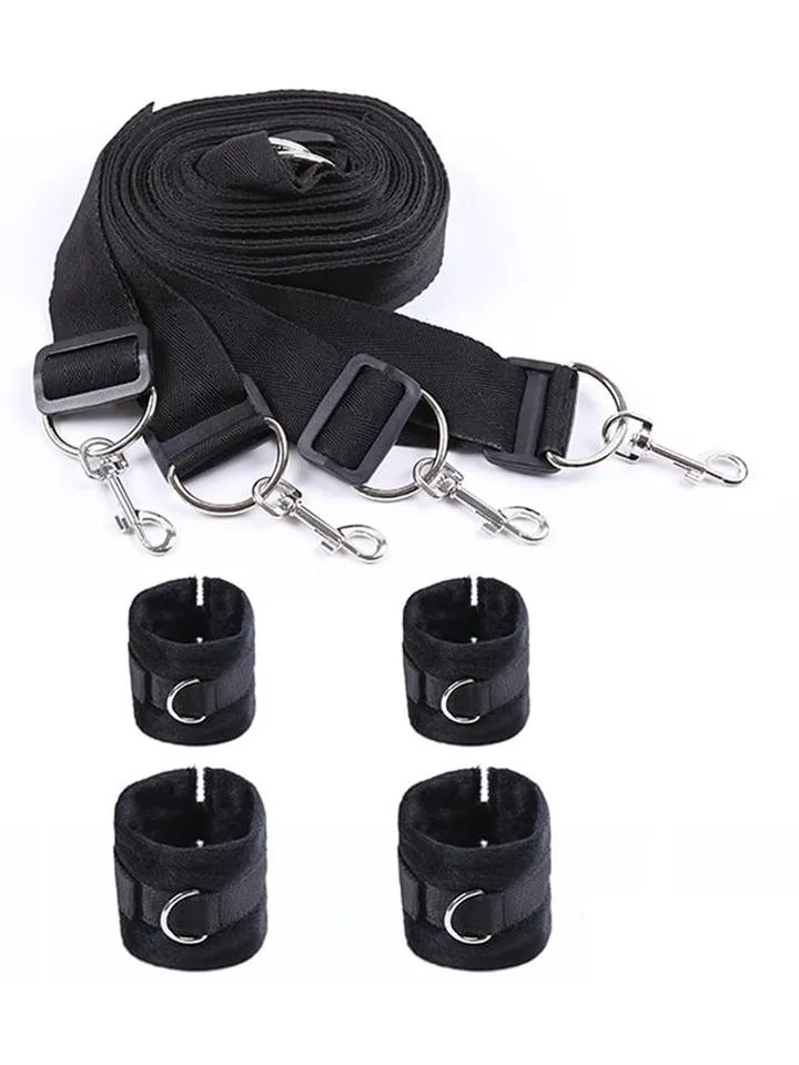 Bed Restraint Set With Cuffs - Wrist & ankle cuffs 2 [full]