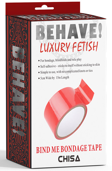 Behave Bind Me Bondage Tape Red 15m - Bondage-Band 2