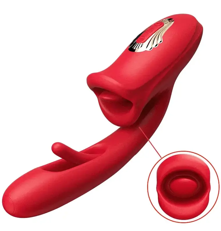 Bite Mouth Vibrator 3.0 - Rabbit vibrator with rotating tongue 1