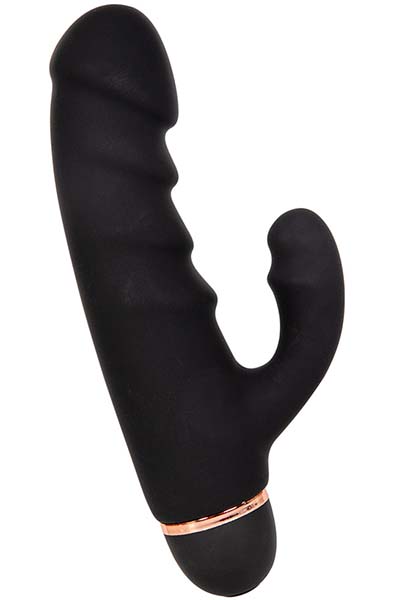 Black Amazing Ribbed Mini Rabbit - Rabbit-Vibrator 2