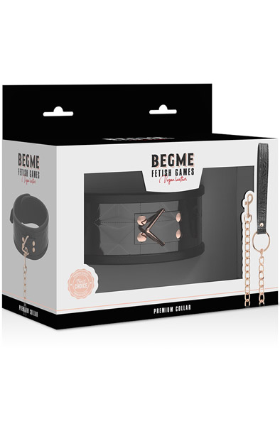 Black Edition Premium Vegan Leather Collar - Collar & leash 3