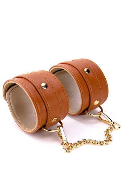 Blaze Elite Hand Cuffs Cognac Vegan Leather - Handschellen 2