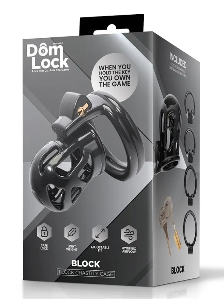 Block Chastity Cage With Internal Lock - Chastity cage 4 [full]