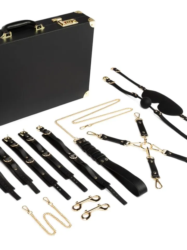 Bondage Suitcase 13-pcs PU Leather - Bondage kit 2 [full]