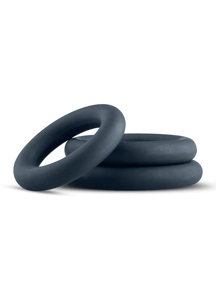 Boners 3-Piece Cock Ring Set Grey - Cock ring set 1 [full]