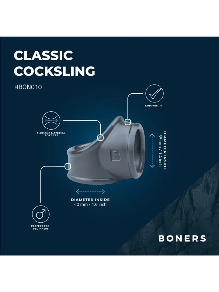 Boners Cocksling Grey - Penis & scrotum rings 2 [full]