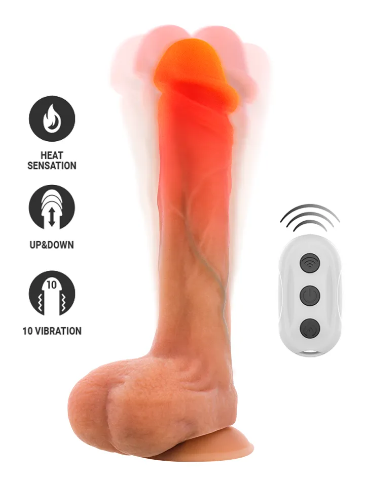 Bradley Vibrating Dildo With Heat Effect 21 cm - Vibrating dildo 1 [full]