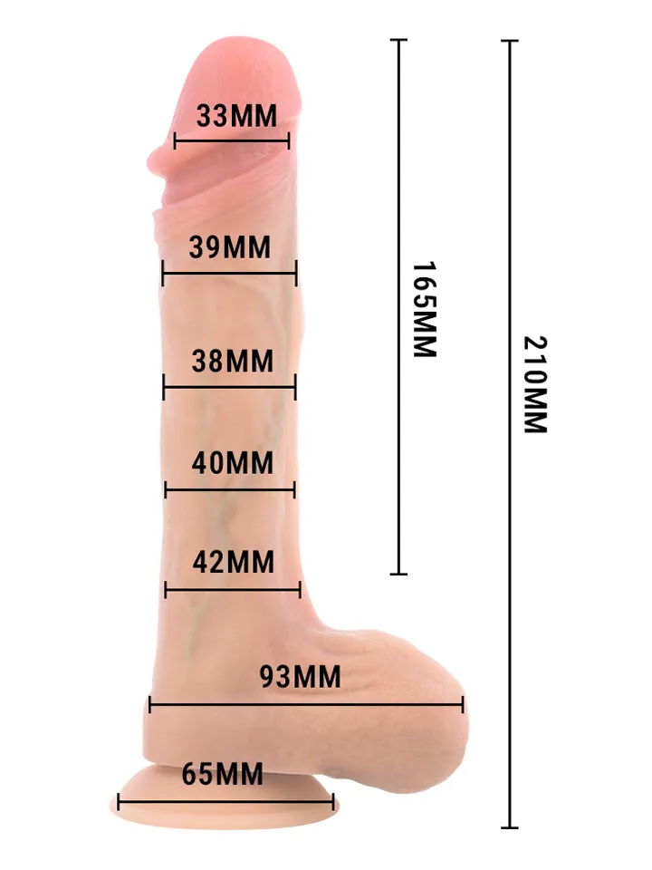 Bradley Vibrating Dildo With Heat Effect 21 cm - Vibrating dildo 6 [full]