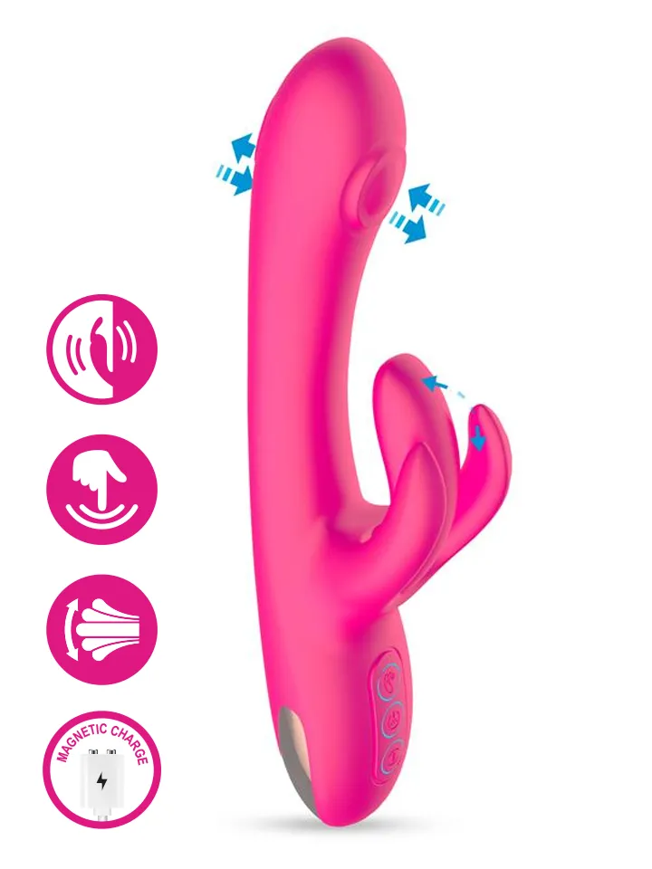 Britney Multifunction Rabbit Vibrator Pink 23 cm - Rabbit vibrator 1 [full]