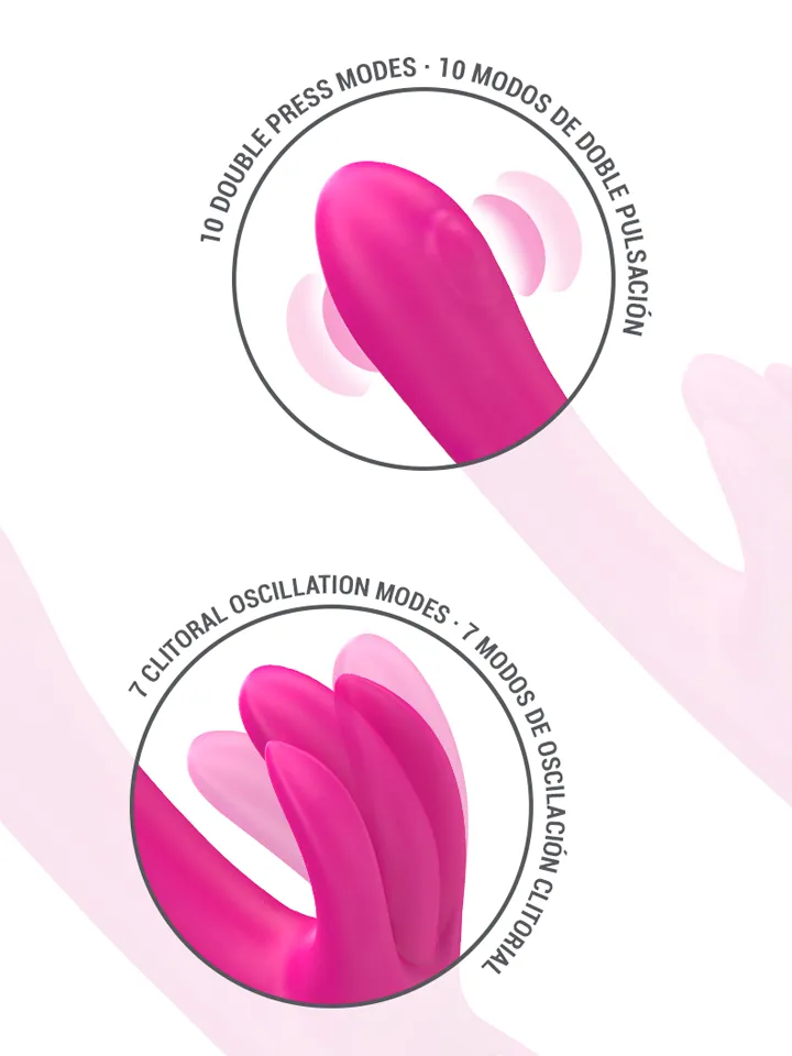 Britney Multifunction Rabbit Vibrator Pink 23 cm - Rabbit vibrator 2 [full]
