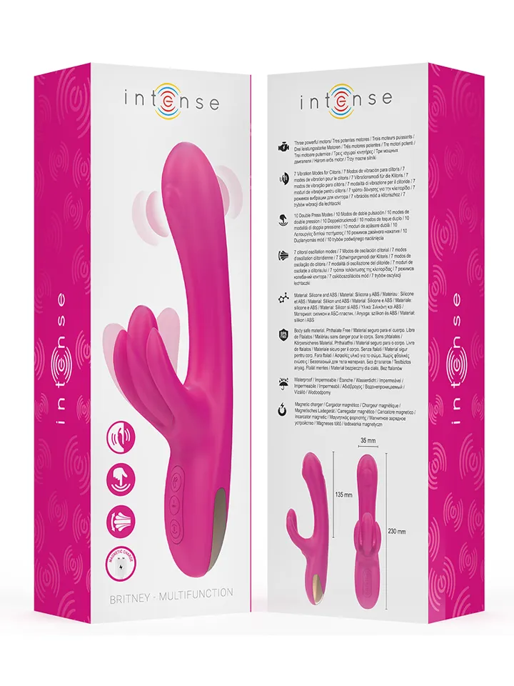 Britney Multifunction Rabbit Vibrator Pink 23 cm - Rabbit vibrator 4 [full]