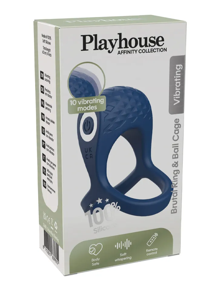 Brutal Ring & Ball Cage Vibrating + Remote - Vibrating cock ring 3 [full]