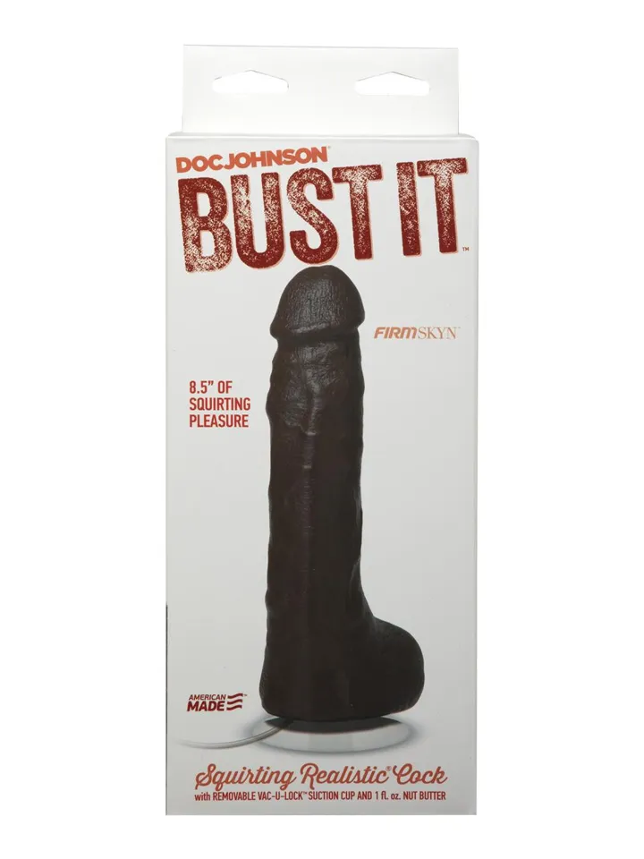 Bust It Squirting Realistic Cock Chocolate - Squirting dildo 3 [full]