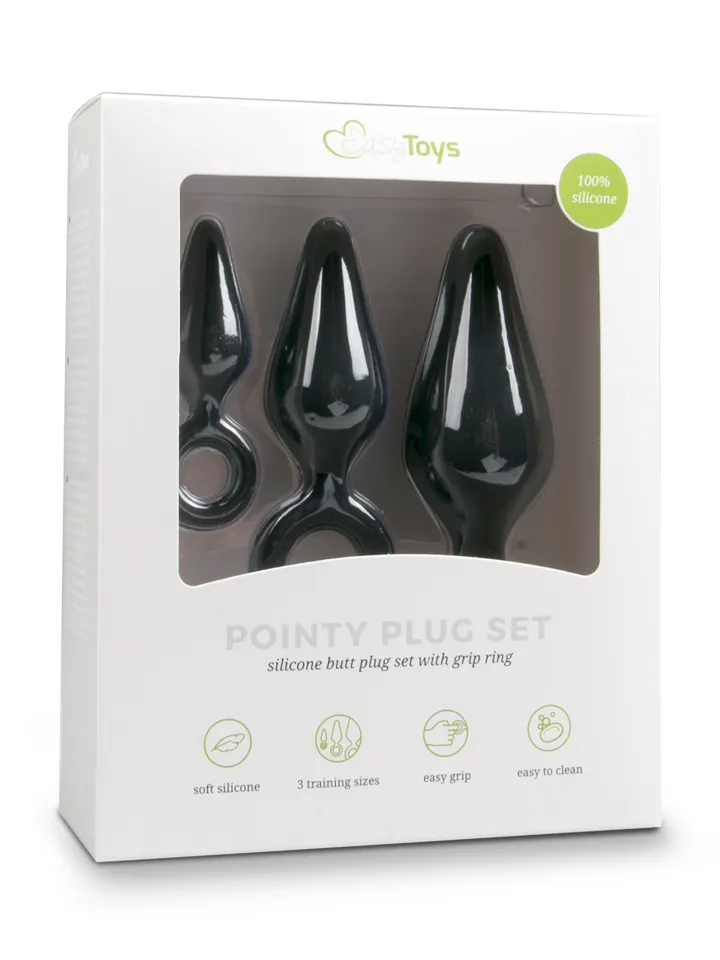 Buttplug Set With Pull Ring - Anal plug set 4 [full]