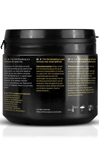 Buttr Fisting Gel Numbing 500 ml - Fisting/anal lubricant 4