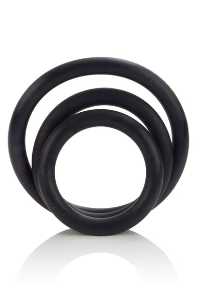Cal Exotics Black Rubber Ring Set - Cock ring set 1