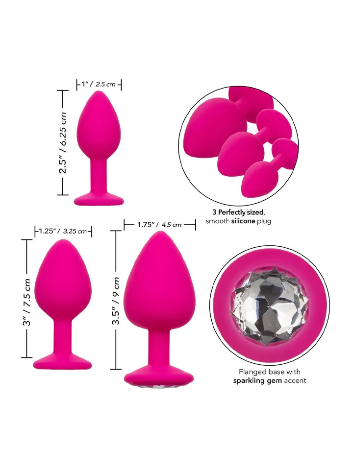 Cheeky Gems Anal Training Kit Pink - Anal plug set 2 [full]