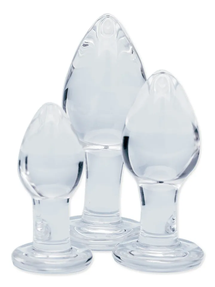 Clarity Utopian Trinity Glass Anal Plug Set - Anal plug set 1 [full]