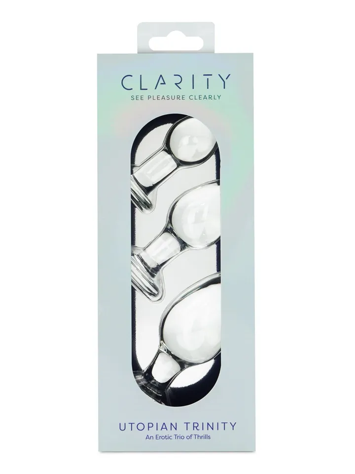 Clarity Utopian Trinity Glass Anal Plug Set - Anal plug set 3 [full]