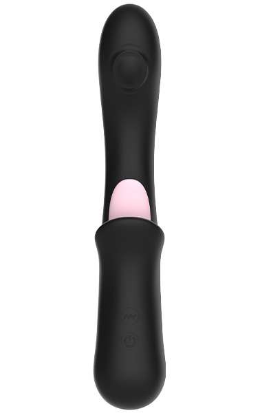 Clitoral Licking G-Spot Tapping Vibrator Black - G-Punkt-Vibrator 2