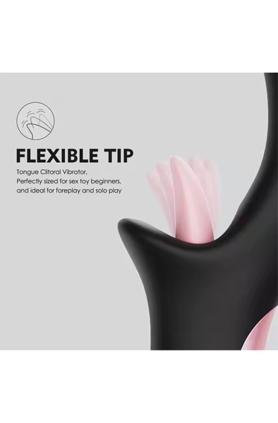 Clitoral Licking G-Spot Tapping Vibrator Black - G-Punkt-Vibrator 5
