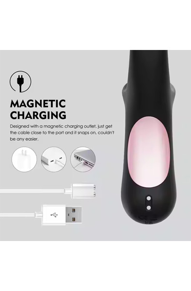 Clitoral Licking G-Spot Tapping Vibrator Black - G-Punkt-Vibrator 6