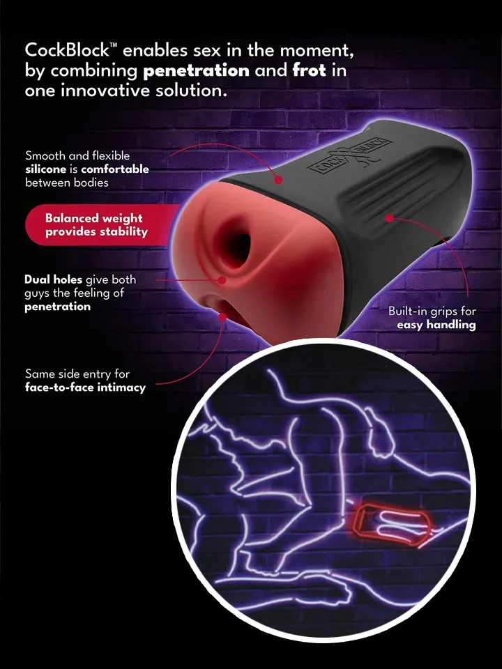 CockBlock Male Couple Double Penetration Masturbator - Dual masturbator 1 [full]