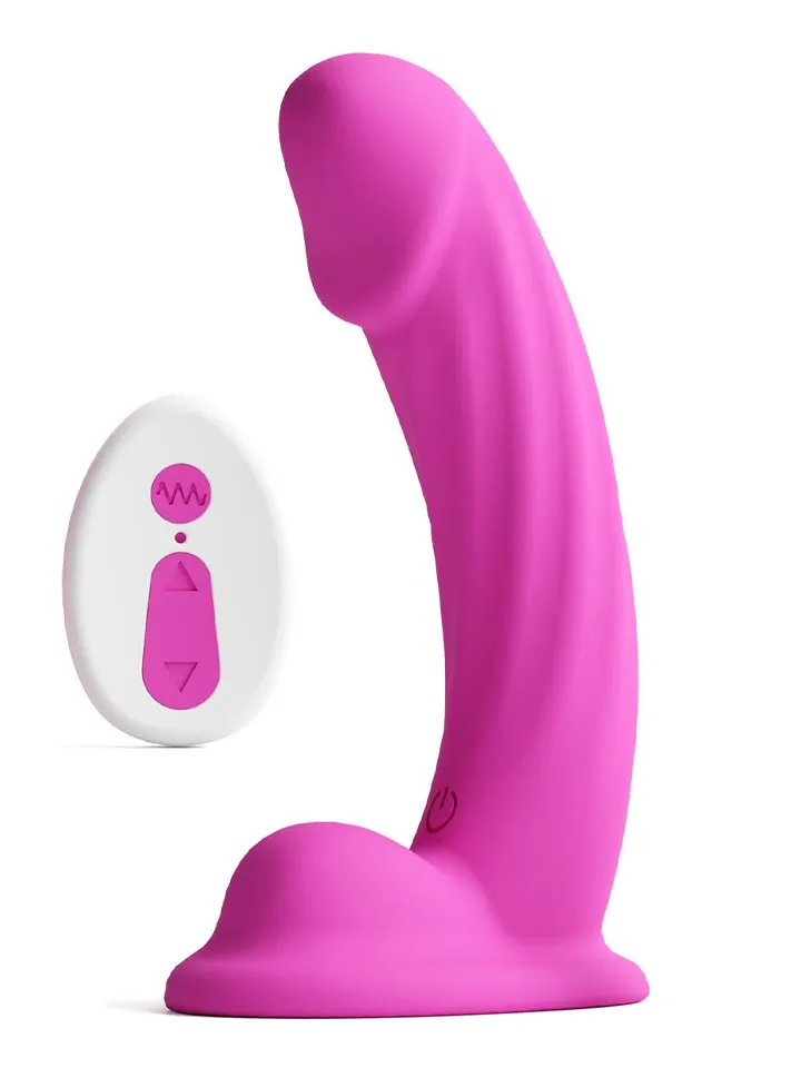 Colours Curve Vibrating Dildo Pink 16,4 cm - Vibrating dildo 1 [full]