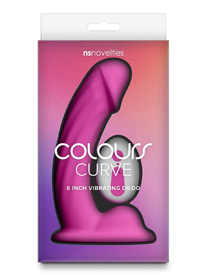 Colours Curve Vibrating Dildo Pink 16,4 cm - Vibrating dildo 3 [full]