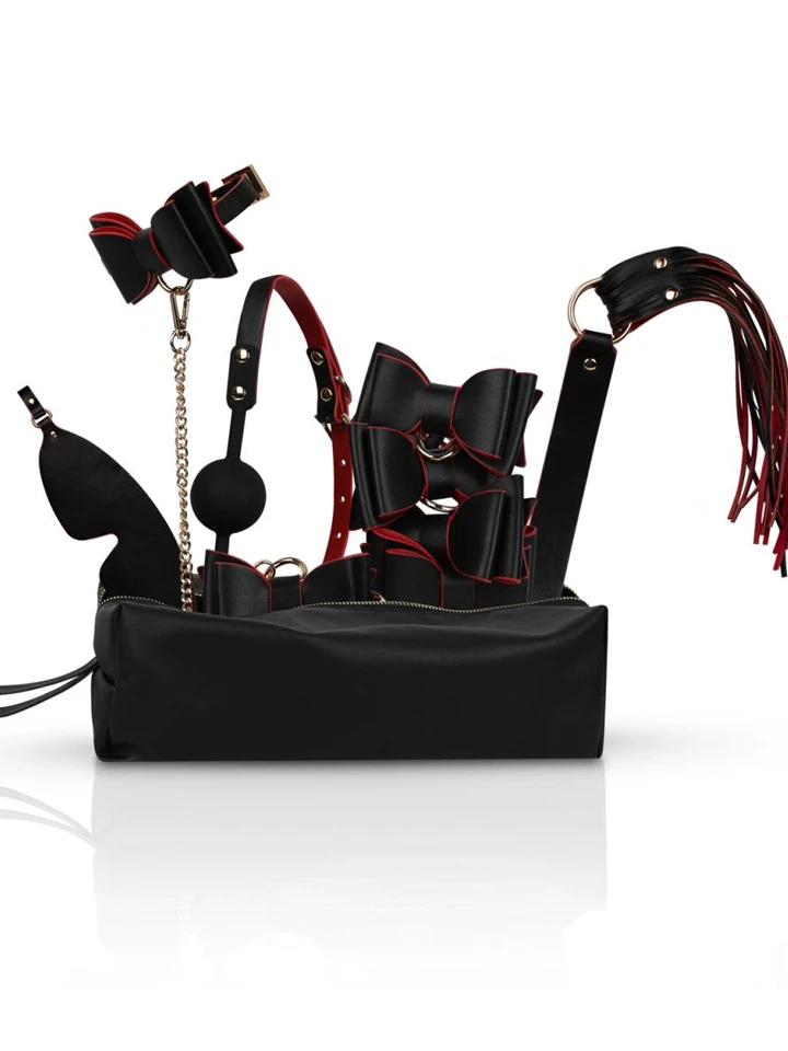 Crimson & Ebony 8-pcs Luxury Bondage Set - Bondage kit 1 [full]