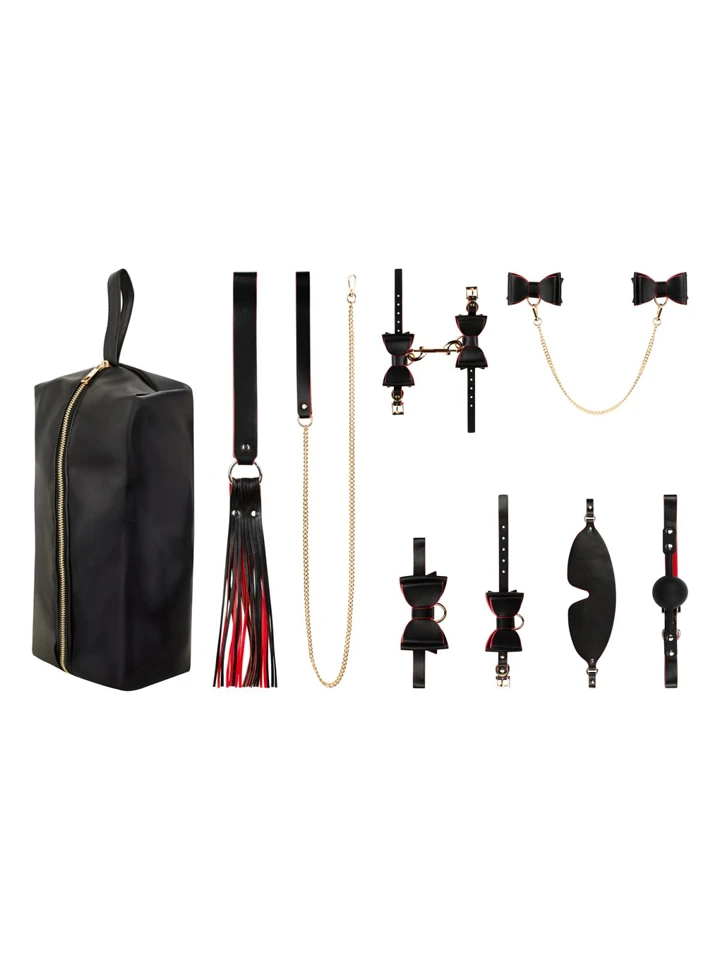 Crimson & Ebony 8-pcs Luxury Bondage Set - Bondage kit 2 [full]