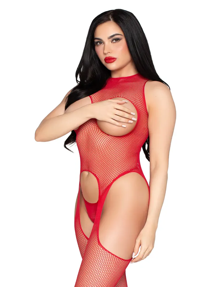 Cupless Bodystocking & Panty Red - Bodystocking 1 [full]