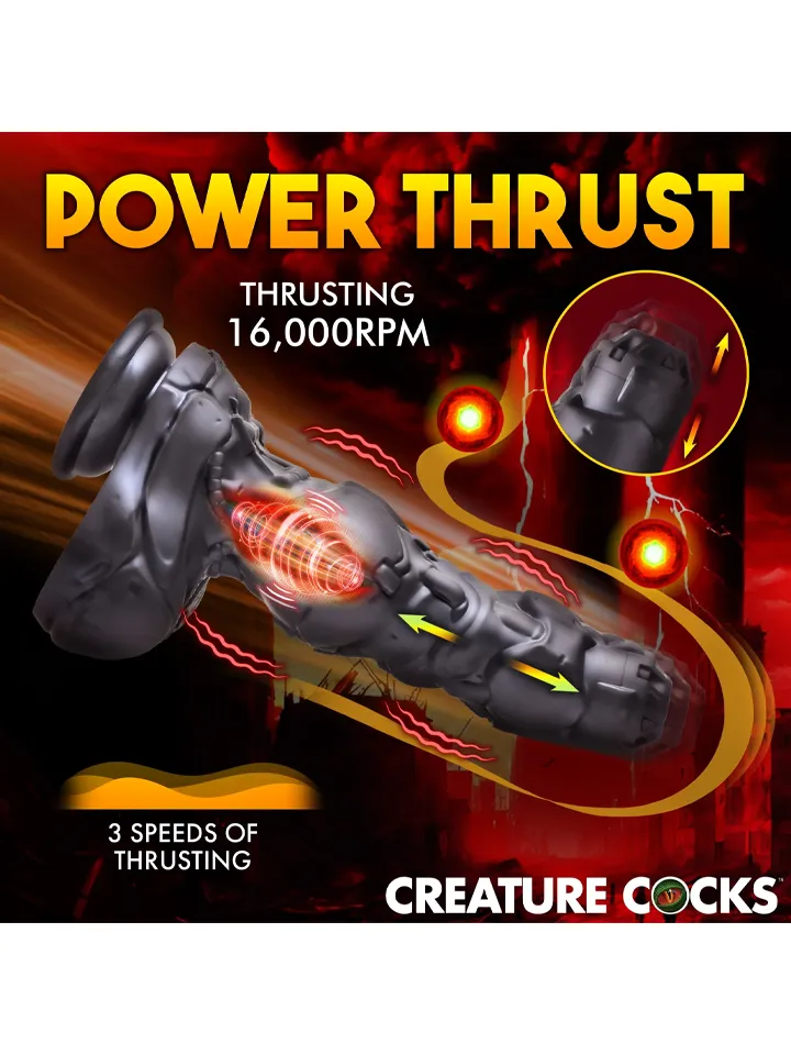 Cyborg Cock Thrusting & Vibrating Dildo 24 cm - Monster dildo 3 [full]
